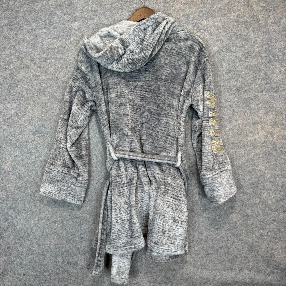 Victoria Secret PINK Plush Robe Womens XS SMall Sparkling Sequin Hooded Belted - Picture 13 of 13